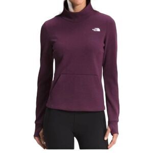 The North Face Womens City Standard Double-Knit Funnel Neck Purple Cotton Blend